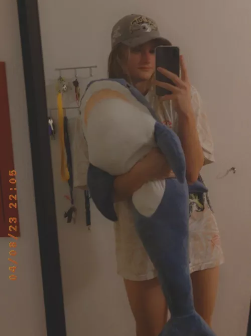 My Friend got me a blahaj ^^ by NiciNotTrans