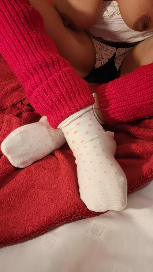 My polka dot socks by tangentscrew