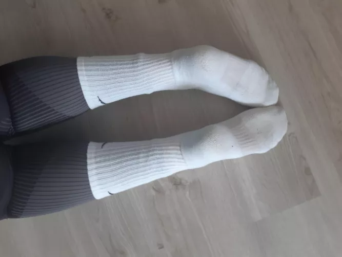 My sweaty soles are begging for your cum by NikeGoddess1
