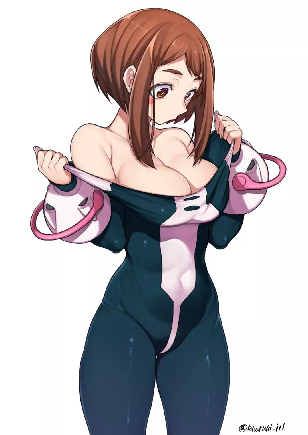 Ochako getting out of her Hero Costume (@takatuki_iti) posted by Sid3612