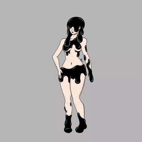 petrol slime girl by Dios__Marino