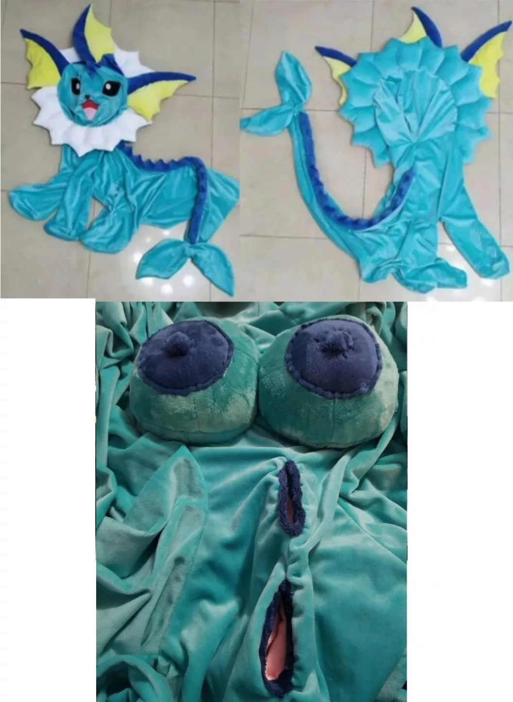 Recently commissioned NSFW fuckable female feral life size Pokemon Vaporeon eeveelution with two crotch boobs/tits with nipples and useable anus and pussy [F] (Furrysale) posted by Furry-sale