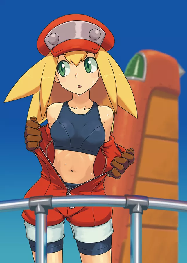 Roll Caskett undressing (keiboxy) [Mega Man Legends] posted by Chipmunk646