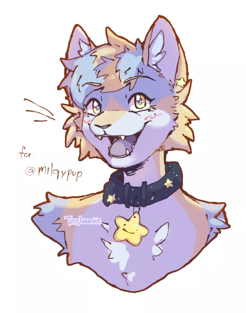 Warming up to furry characters again, starting with an art trade ^.^ by taskami