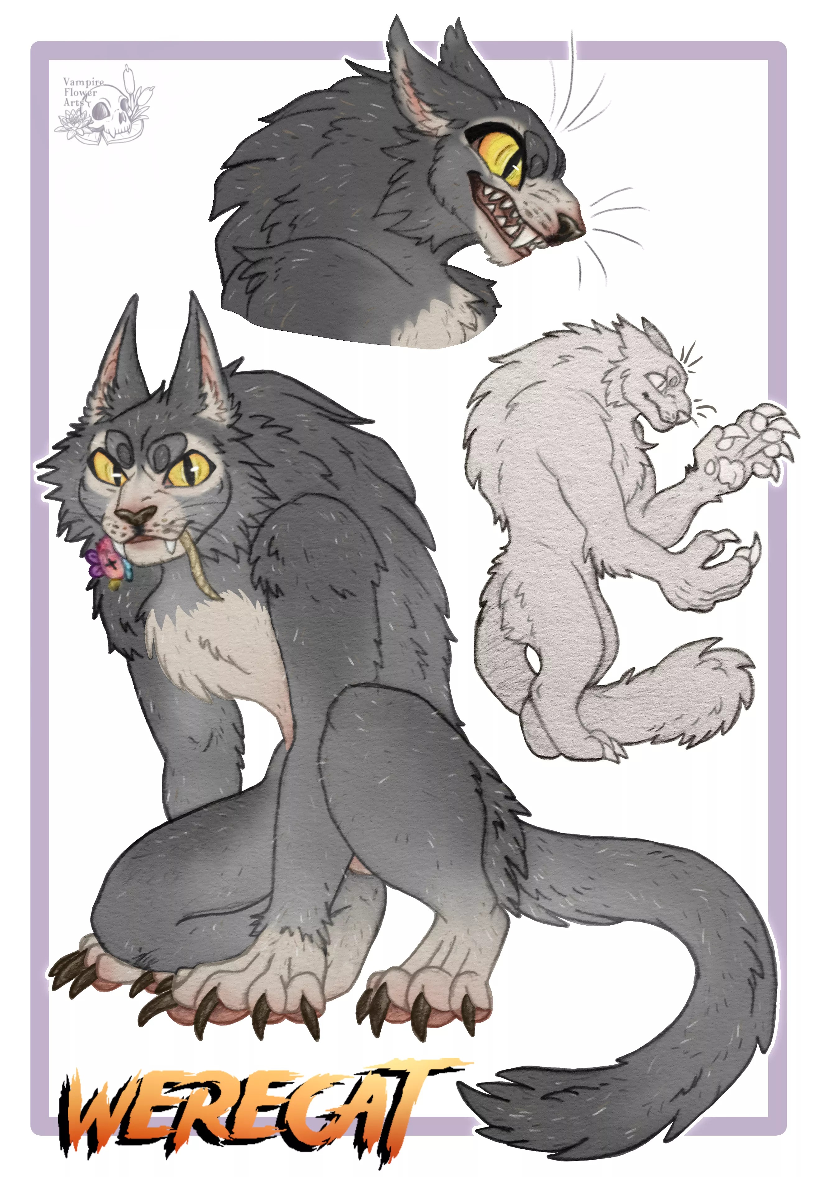 Werecat Doodle - Art @ Me posted by VampireFlowerArts