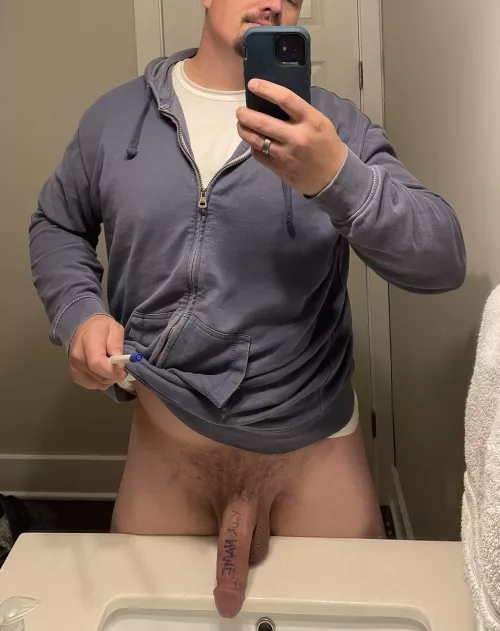 [39]- when’s the last time you saw your name on a dick? Also, somehow this “washable” marker… isn’t.…. by Chestandbacksplitz