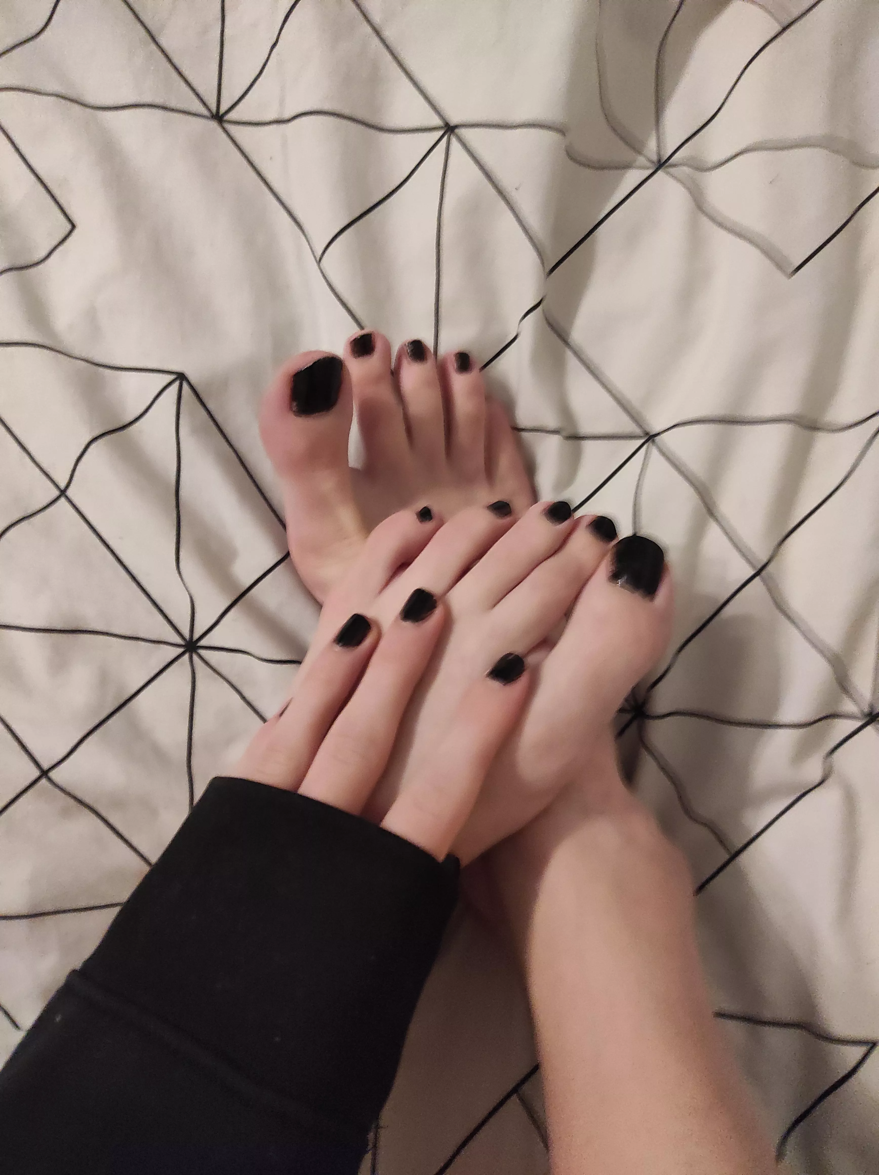 Anyone a fan of black nail polish? 🖤 posted by Lonely_Femm