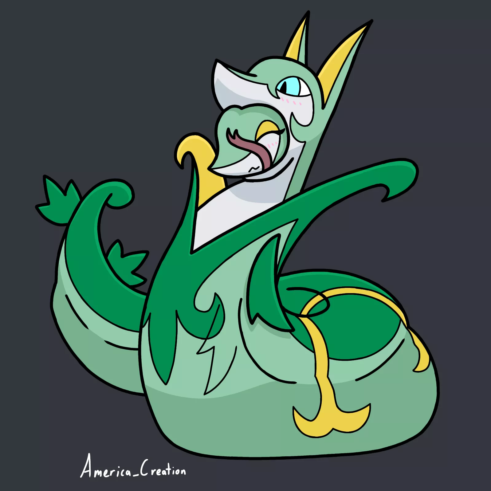 {Image} Serperior-ception (Art by America_Creation) Image is safe vore posted by America_Creation