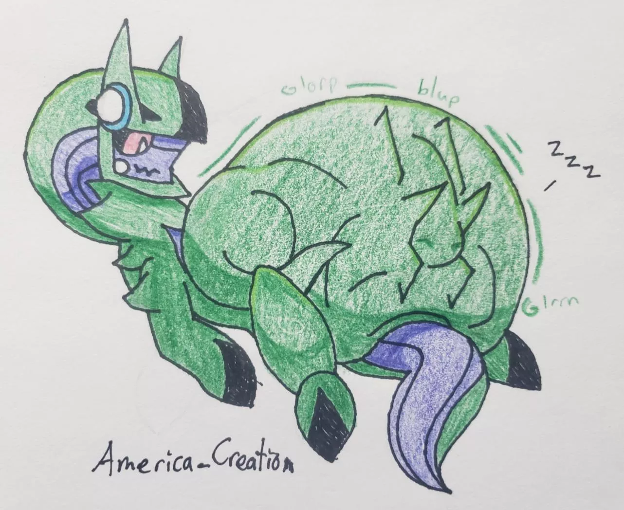 {Image} Sleep in my Tummy (Artist is America_Creation on FA) Image is safe vore posted by America_Creation