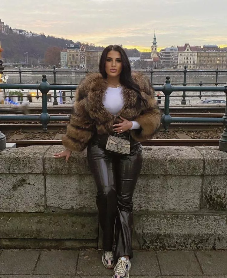 Love the shiny trousers fur coat combo !!! posted by 2Augusta