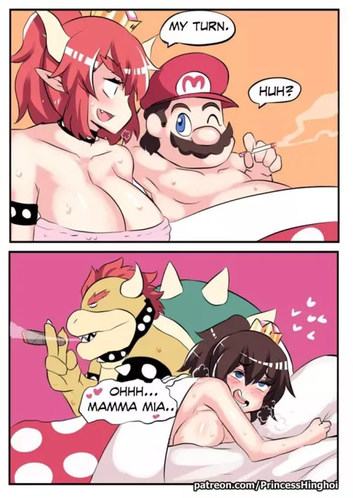 Mario tries wearing the crown! by Plastic_Drummer784