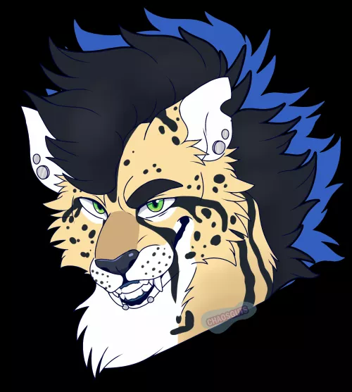 A big smug grin [Commissioned art by Chaosguts] by Chaosguts