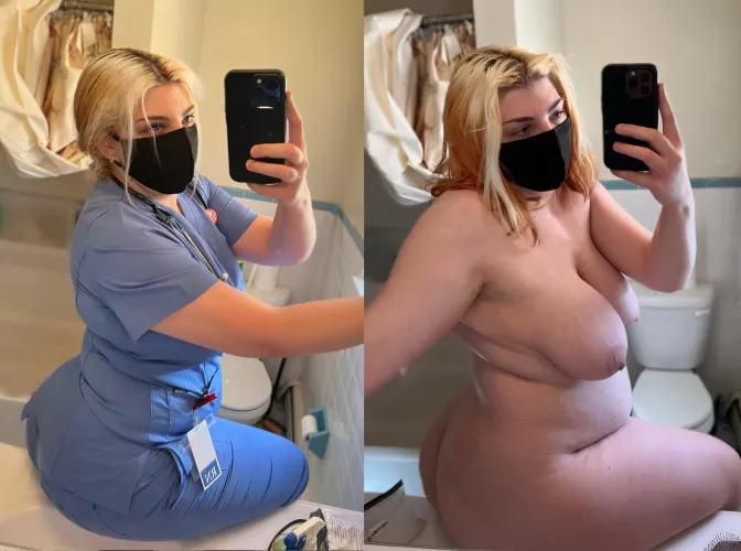 before my shift vs after my shift by tummybabe
