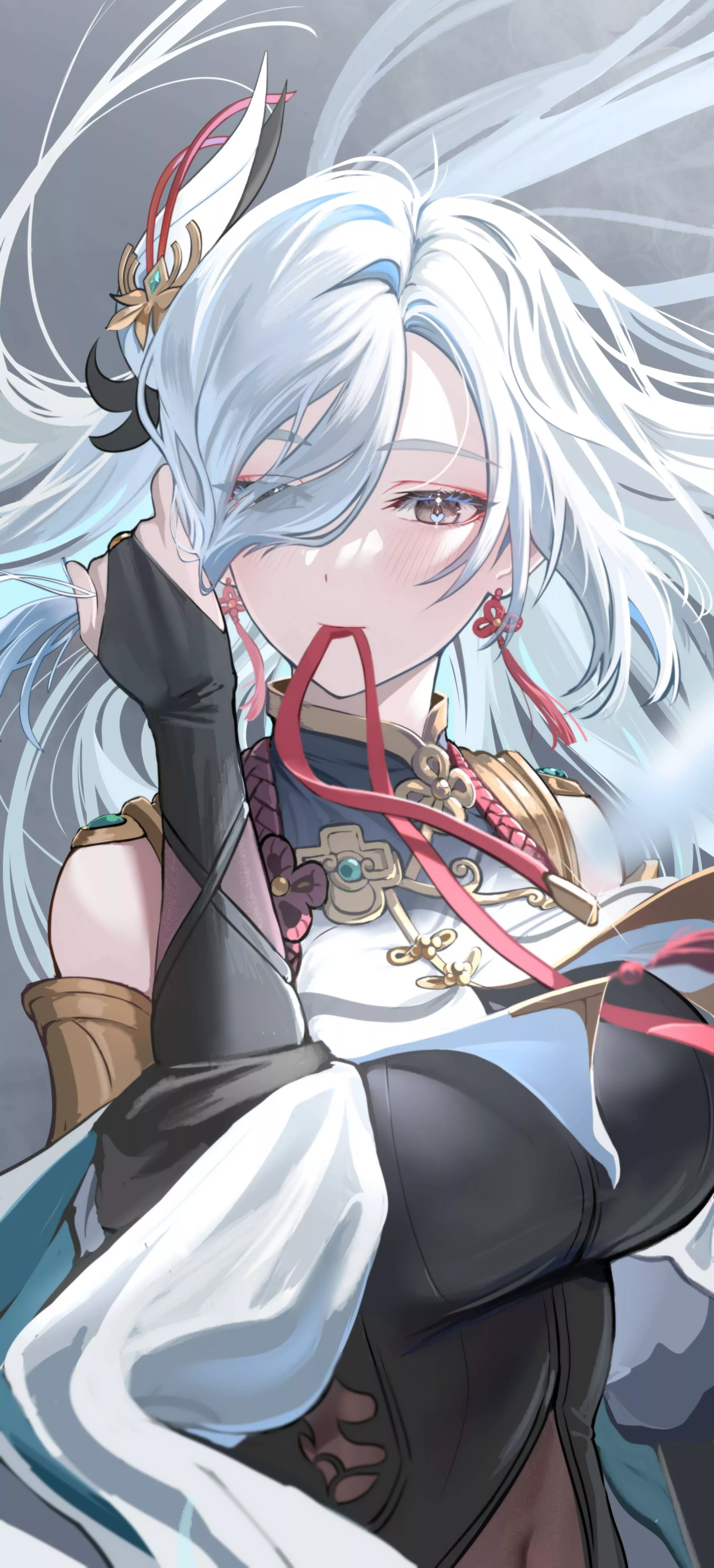 Blushing Shenhe [Genshin] posted by CheetahSperm18