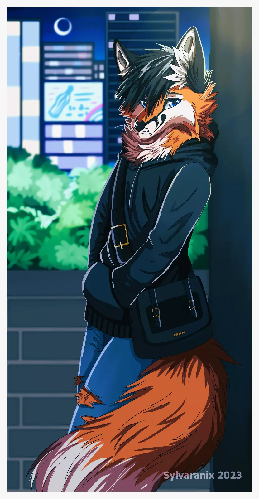 City fox 🌃 - art by me, @Sylvaranix on twitter! posted by Sylvaranix