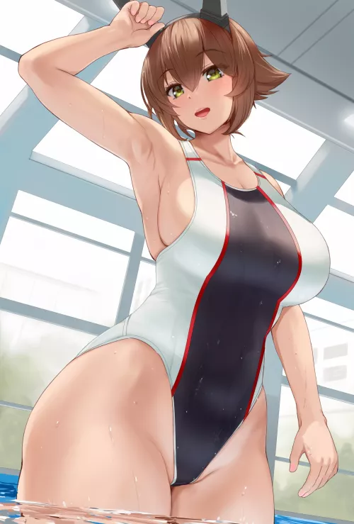 Competition Swimsuit Mutsu (Kusaka Souji) [KanColle] by llamanatee