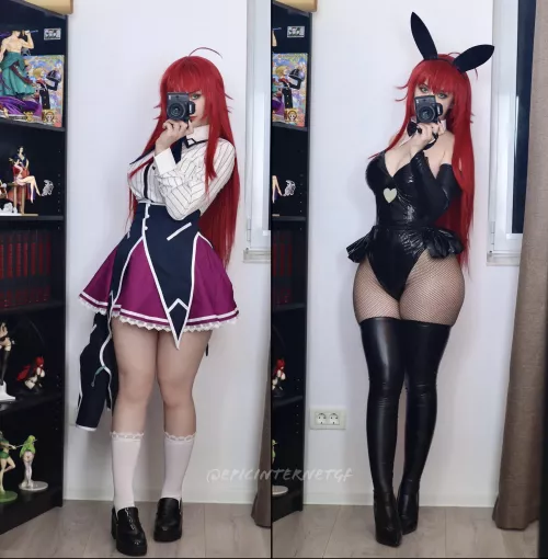did a Rias Gremory bunny cosplay for Easter! by aniku_