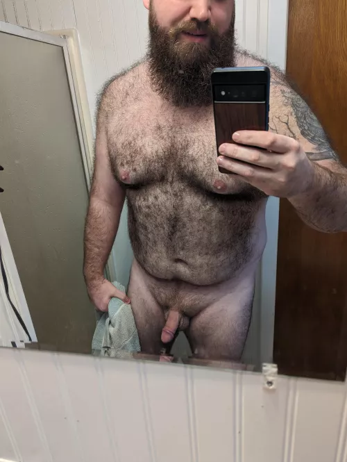 Dont you wish that you could be there when I walk out of the bathroom like this? by BeardedAnonnn