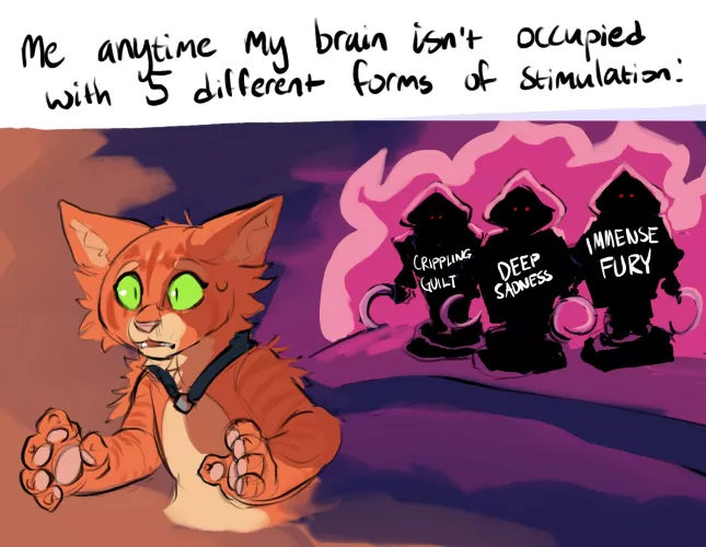 Everyday I'm suffering (OC) by darkkoffeekitty