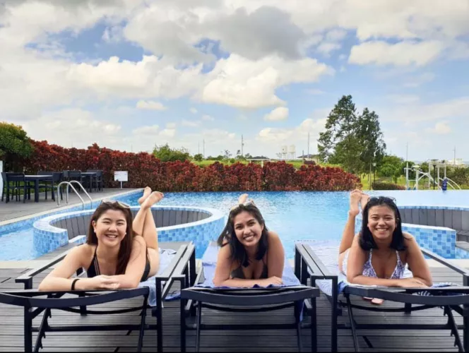 Friends at the pool by Weary-Sprinkles5172