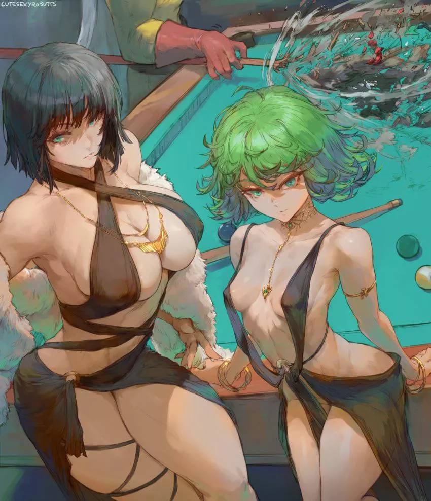 Fubuki and Tatsumaki showing off their new dresses (Cutesexyrobutts) [One Punch Man] posted by LetsHave_SomeFun
