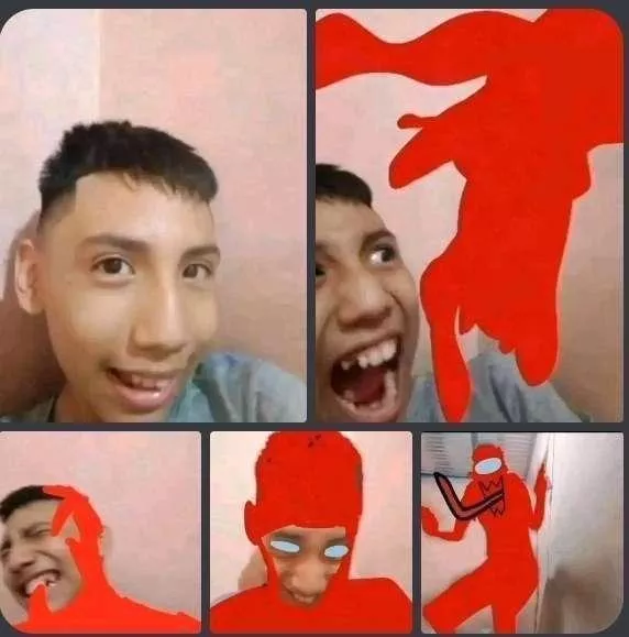 Guy turns into imposter from among us posted by fnaf-fan12345