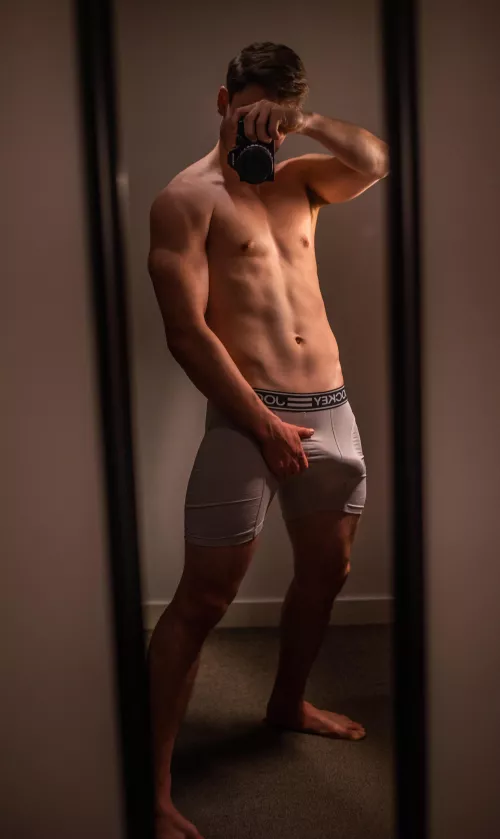 Happy Monday from my me & my big boxer-brief bulge by Maple_Cock