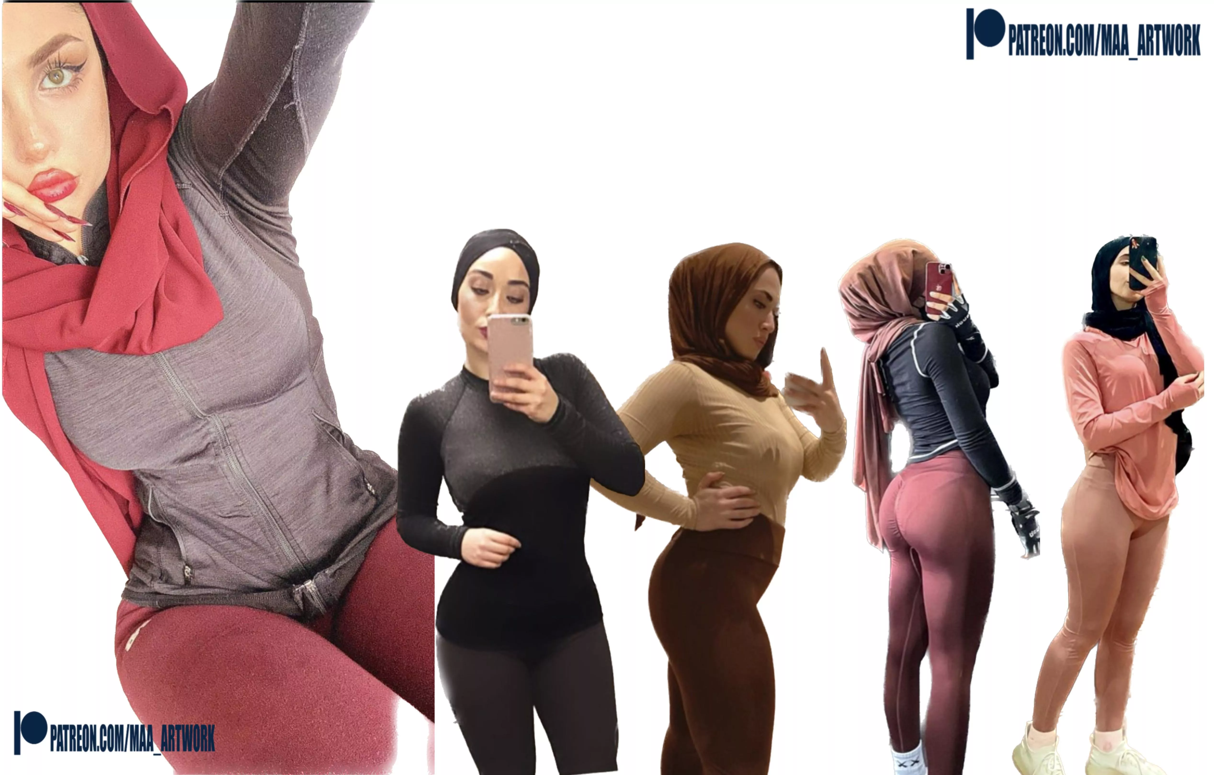 Hijabis at the gym posted by maa_artist