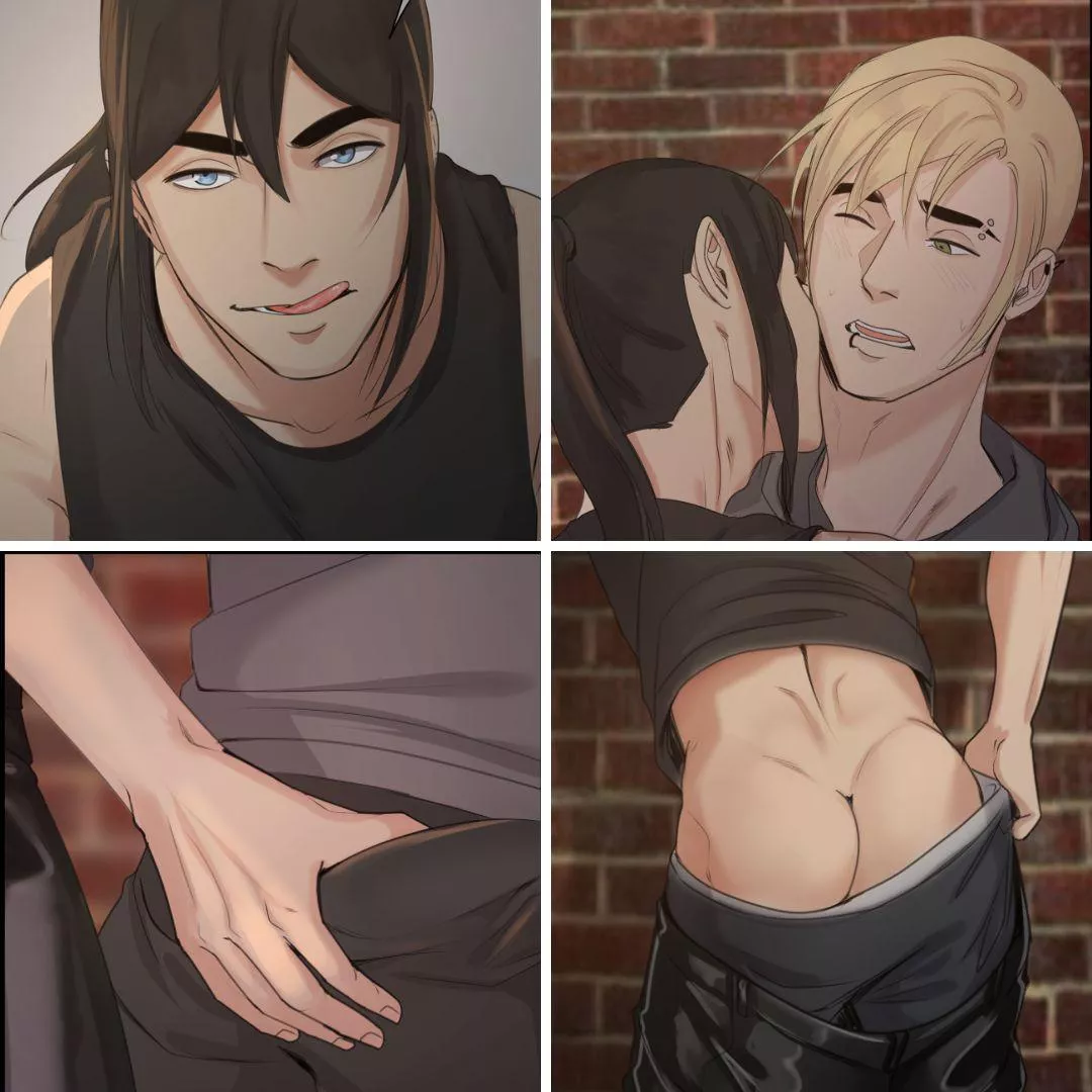 My OCs meeting the first time [Handcuffs remastered] posted by Mysterious_Tomato