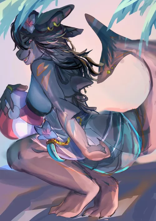 My Shark OC! (Art by Me) by milkystareeee