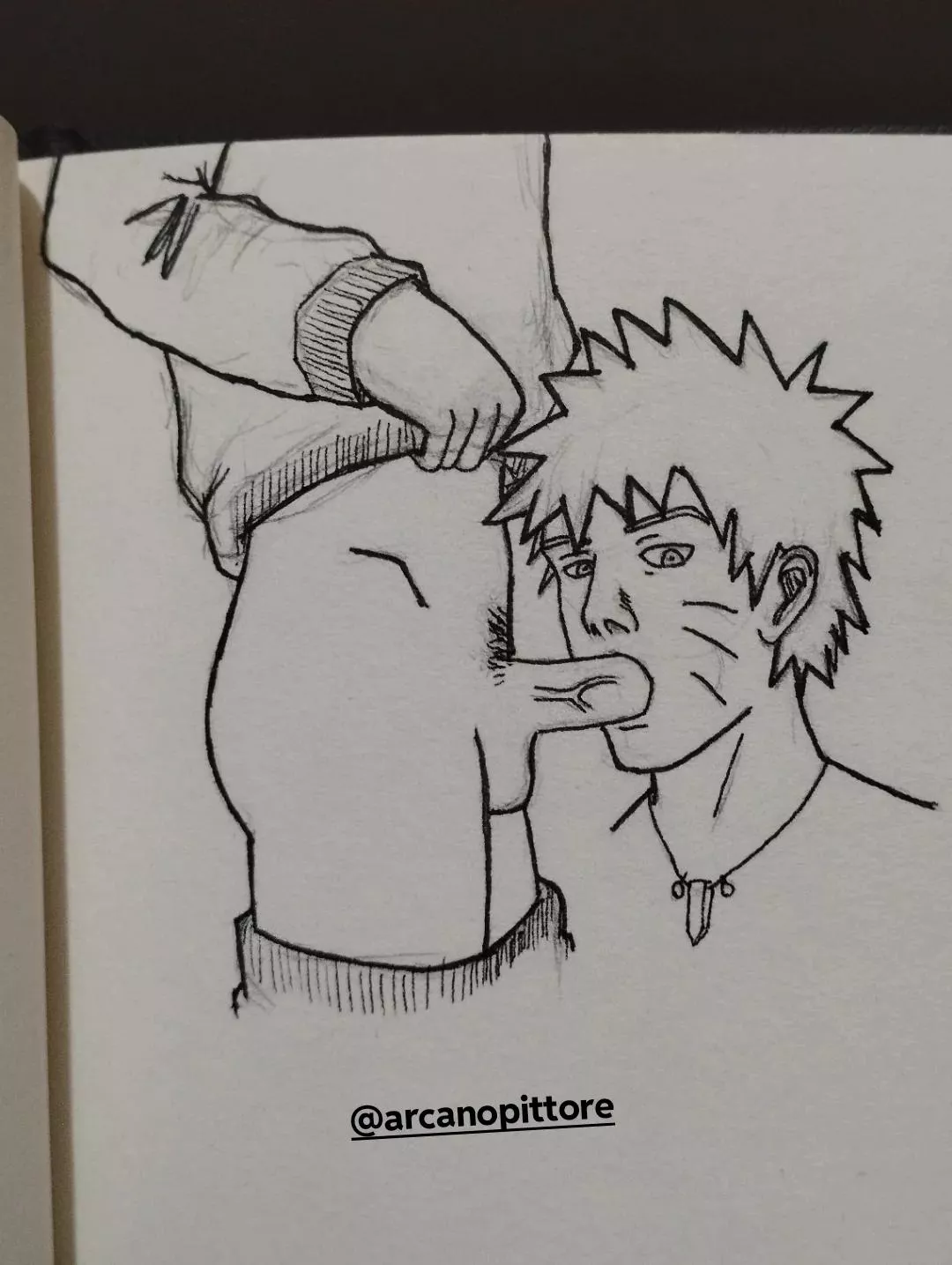 Naruto improving his oral skills posted by arcanopittore