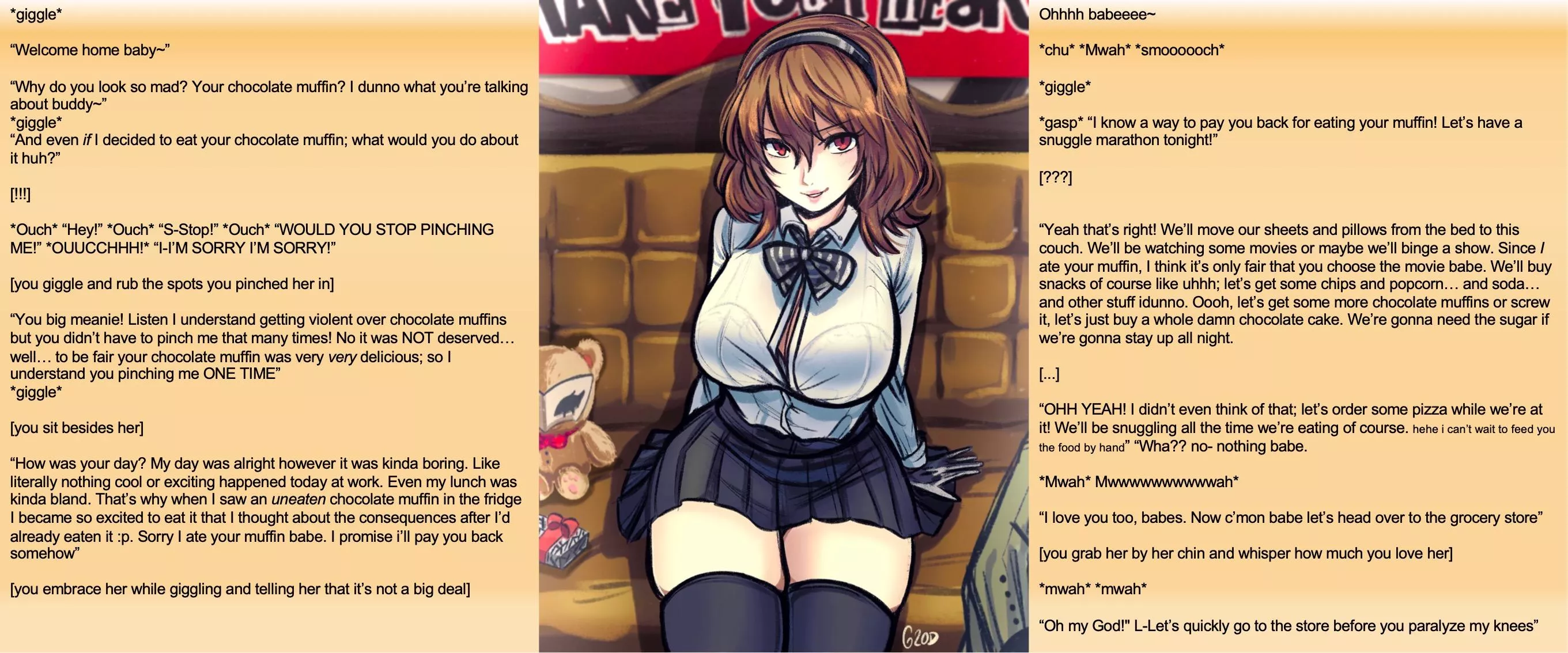 Planning for the weekend! [Wholesome] [cheeky] [playful] [loving] [no sex] posted by Maods