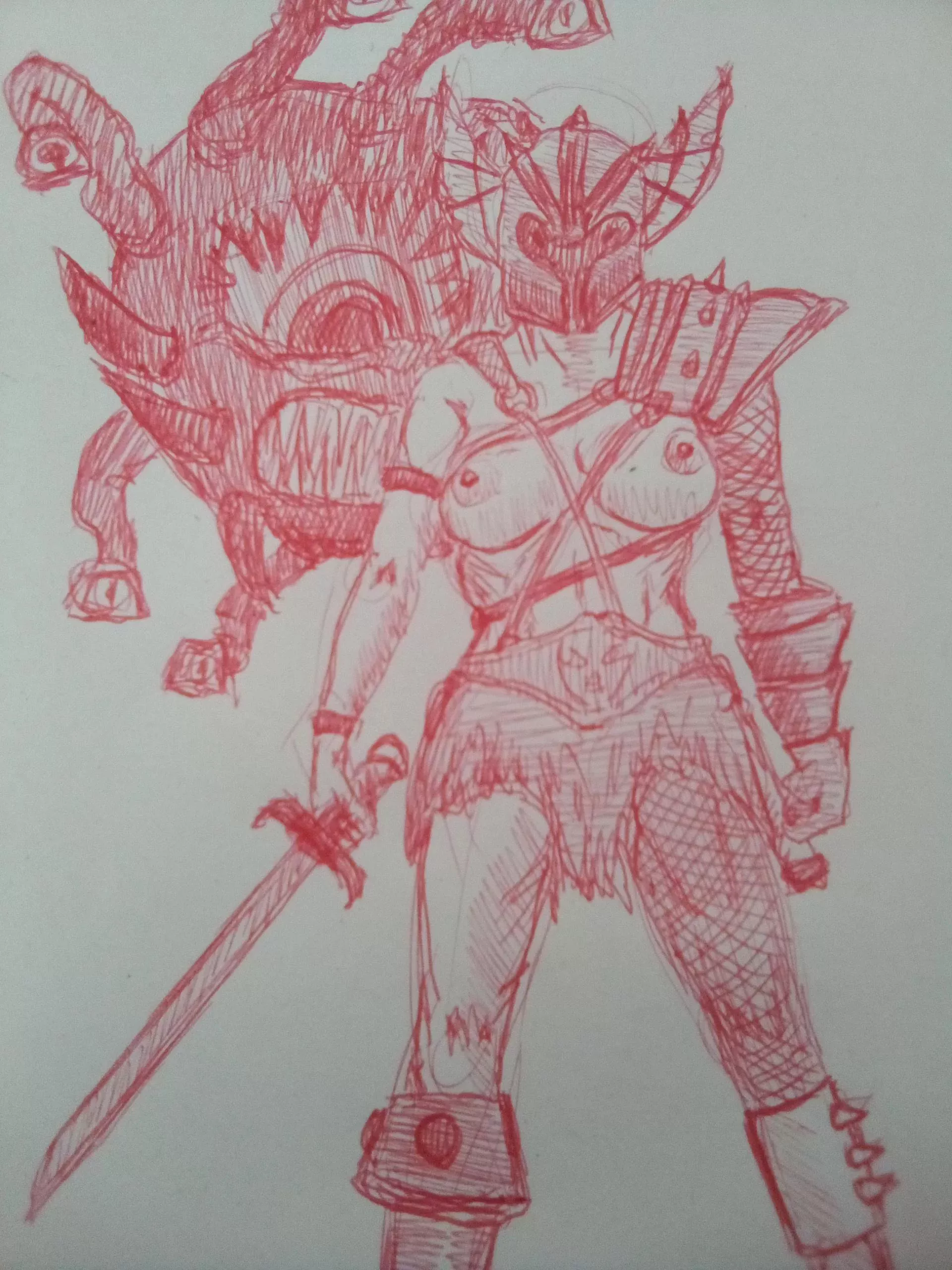 Quick doodle of Warduke, working from memory so I might have gotten a couple of things wrong... posted by No_University_2361