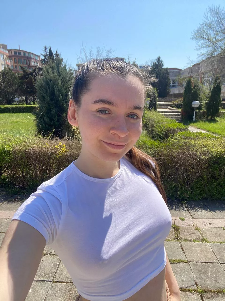 the sun is shining, the piercing is warming up 😄🙈 posted by RevolutionarySun907