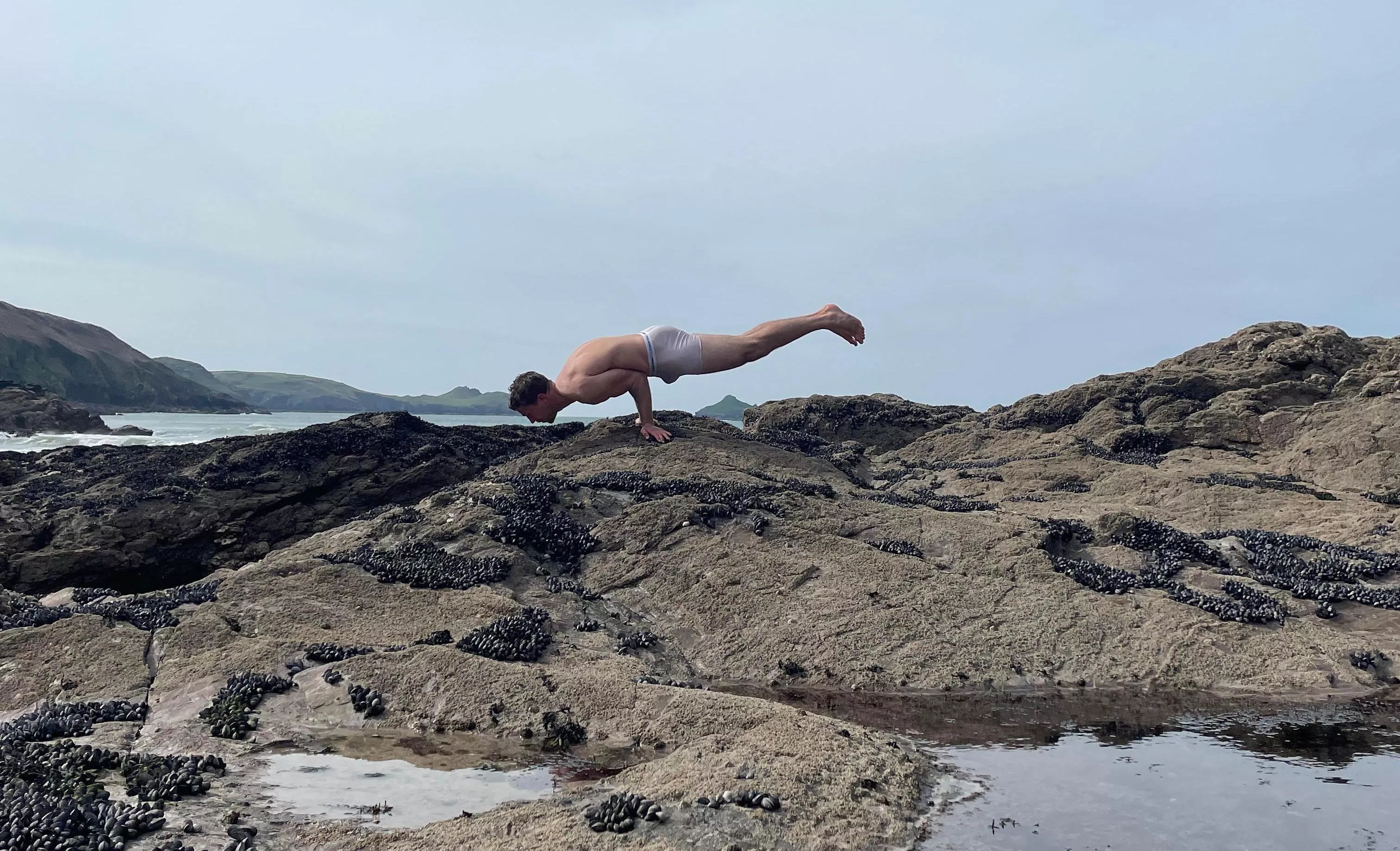 Wet white Calvin Boxers after a swim in the sea. posted by Ok-Pass-8743