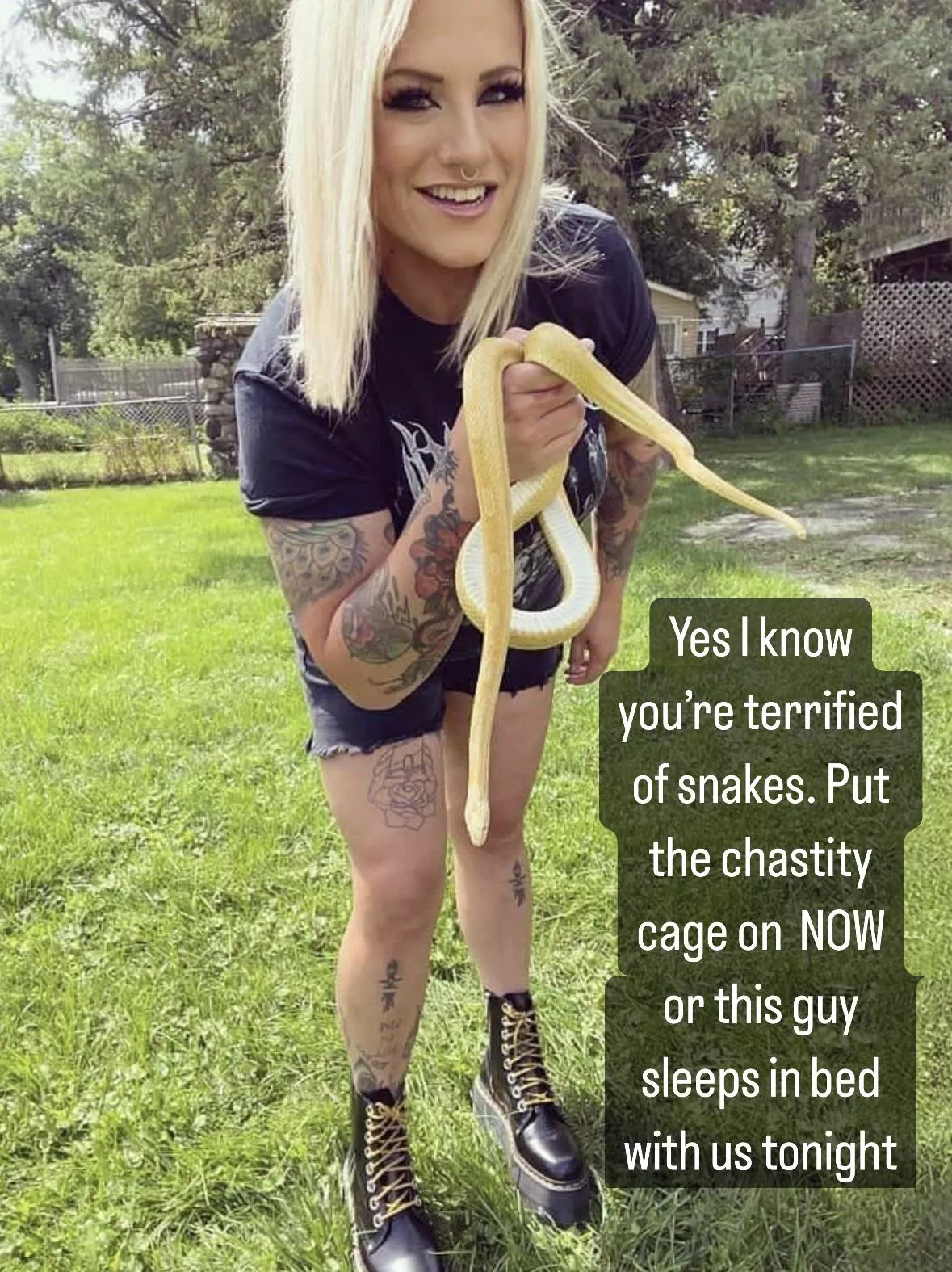 Which would you pick? 🐍 or 🔐 posted by keyholdercaptions