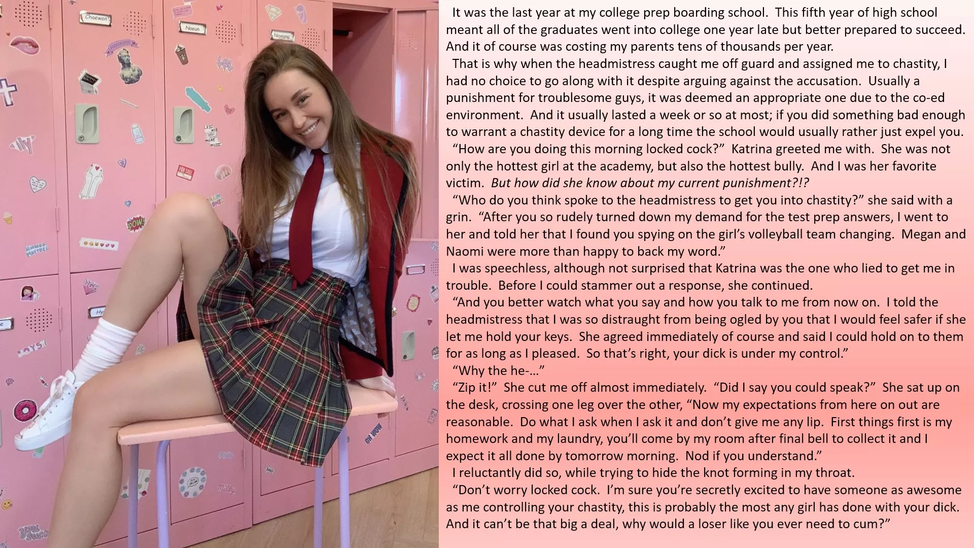 Your Bully becomes your Keyholder posted by SufficientMud9