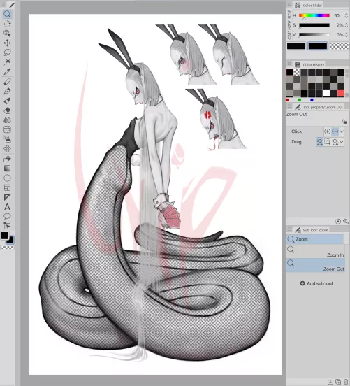 Albino Boa Bunny-Lami wip by Kixywa