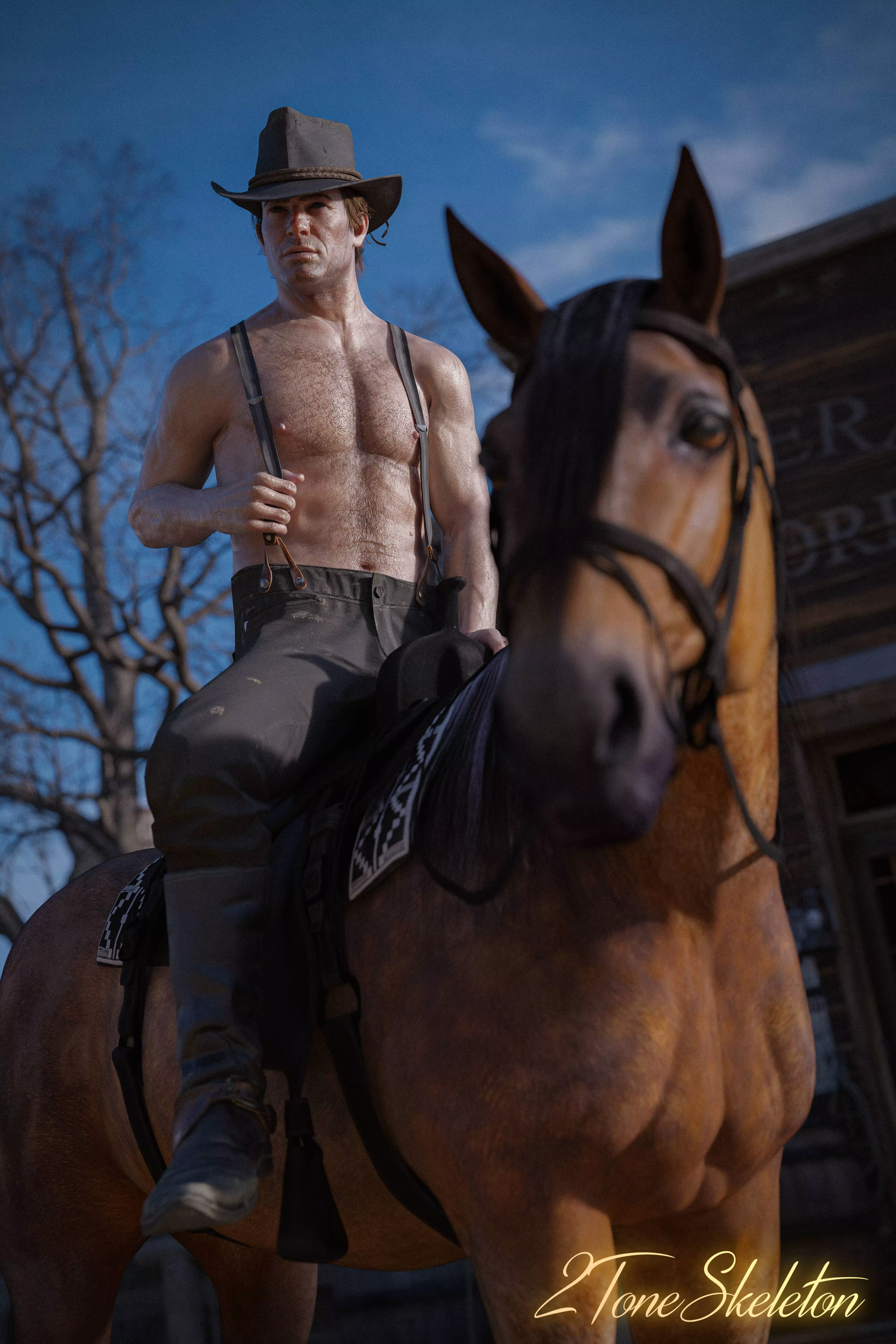 Arthur Morgan (OC) posted by 2ToneSkeleton
