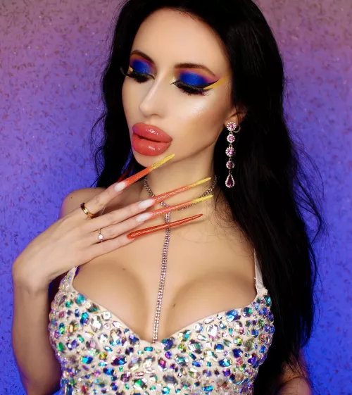 I really like the combination of lips, long nails and my boobs by Allison_Jae
