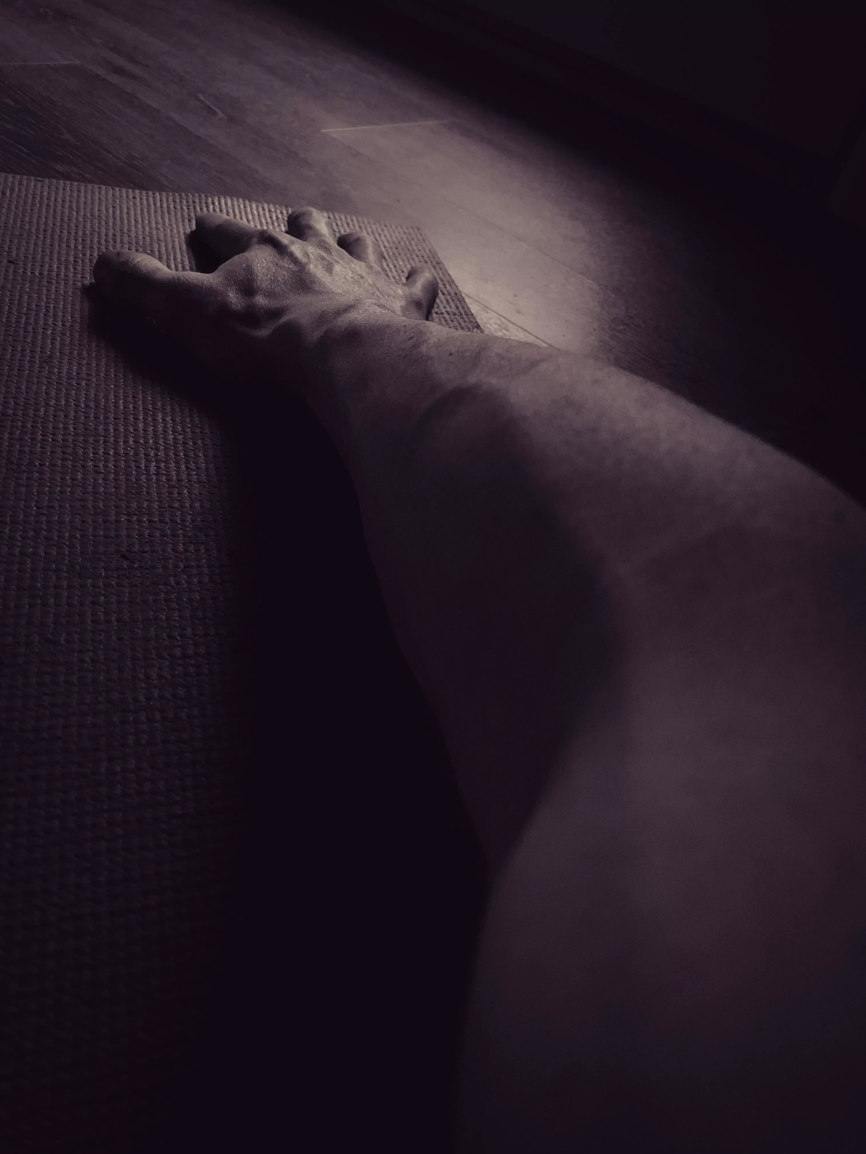 Mid yoga downward dog 🐶 posted by Kinkyfishboy