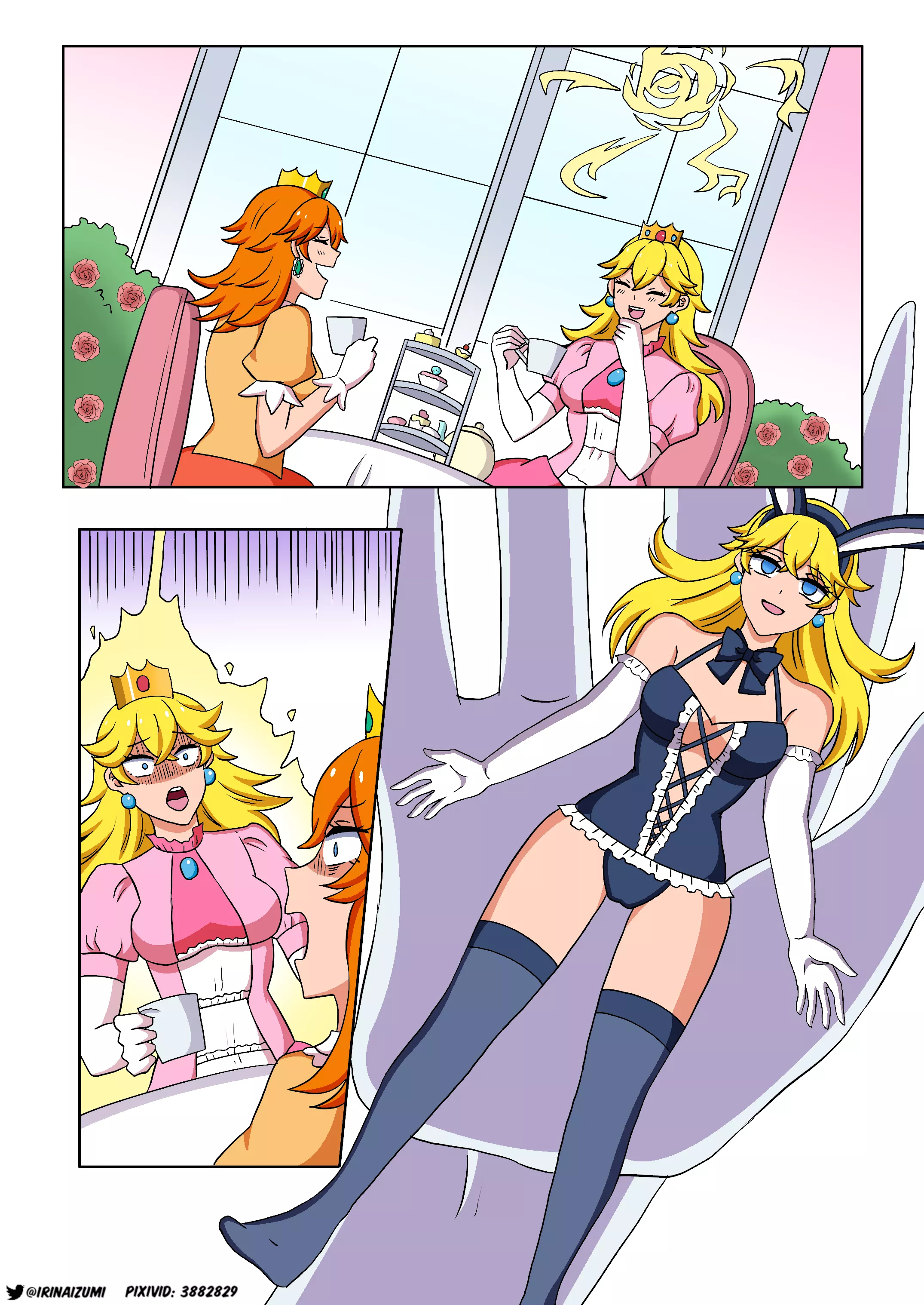 Peach bunnygirl doll/figurine for late easter posted by LoudContract2700