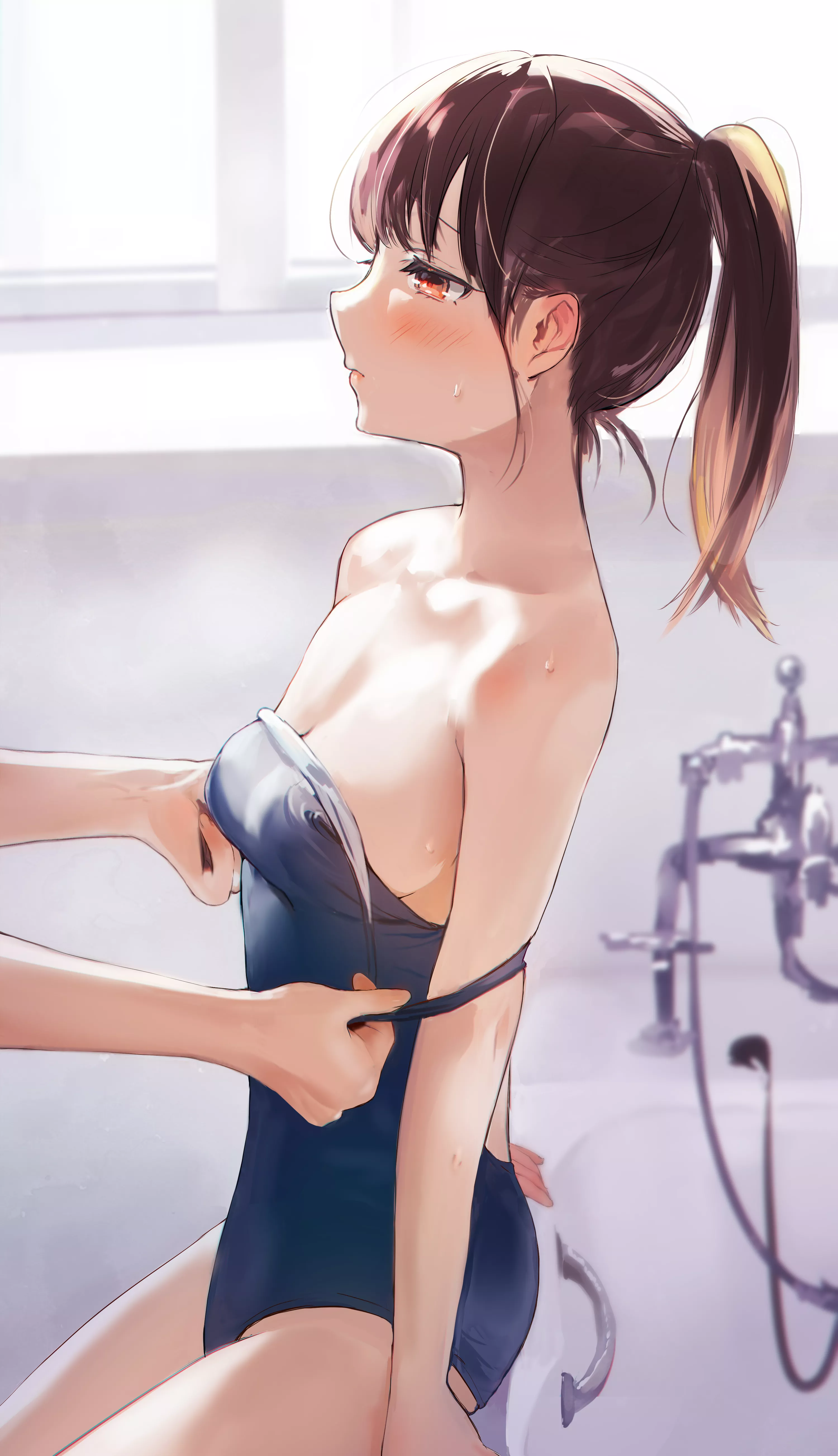 Removing her swimsuit [Original] posted by deleuzeanal
