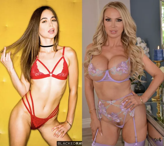 [Riley Reid] VS [Nikki Benz] by backatitgo