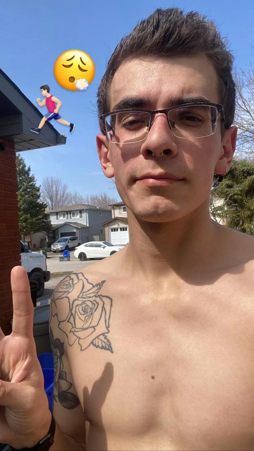 Shirtless running season has begun! posted by OatieG