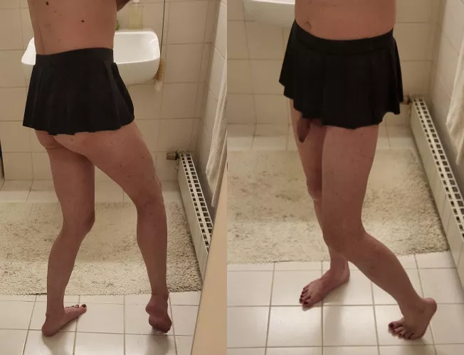 Short skirt by chastityexposed