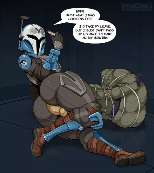 Bo-katan having fun with her mission. (imadeej) by banana34756