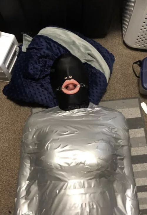 Helpless, hooded, and wrapped [OC] by BlueKD
