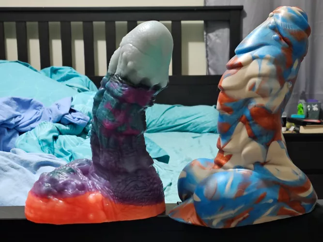 M/M Baron came in today. He's next to a large Flint. by tattedpiercedfairy