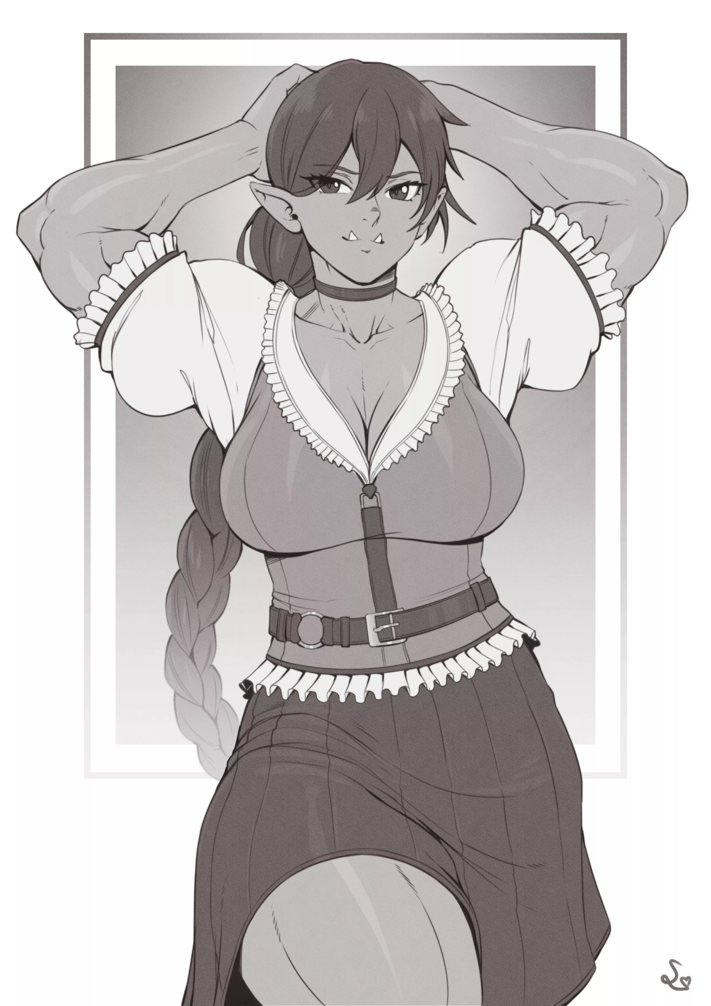 Muscular orc barmaid [Artist: SpeedL00ver] posted by ComaOfSouls